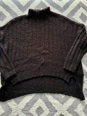 H&M Black Ribbed Turtleneck Sweater